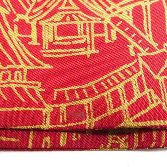Auth HERMES Twilly Ribbon Scarf Red Silk - Picture 5 of 16
